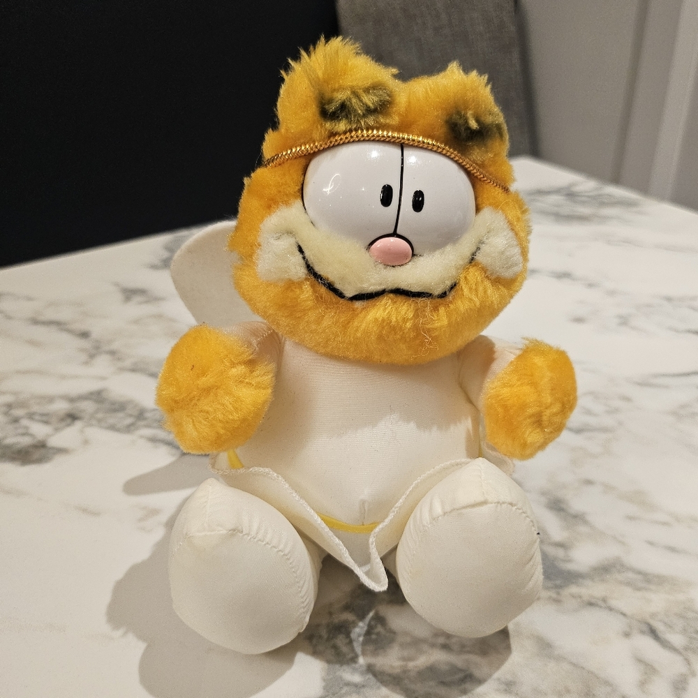 Vintage 1983 Garfield Cat Angel Christmas Plush